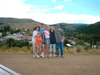 Family on Boot Hill looking down into Virginia City